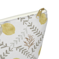Lemon Tile Accessory Pouch w T-bottom in Gray